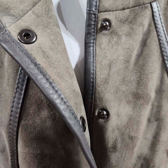 Classiques Entier Brown Gray Leather Jacket - Picture 8 of 9